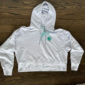 Daydreamer Oversized Boxy Cropped Embroidered Pullover Hoodie Sweatshirt